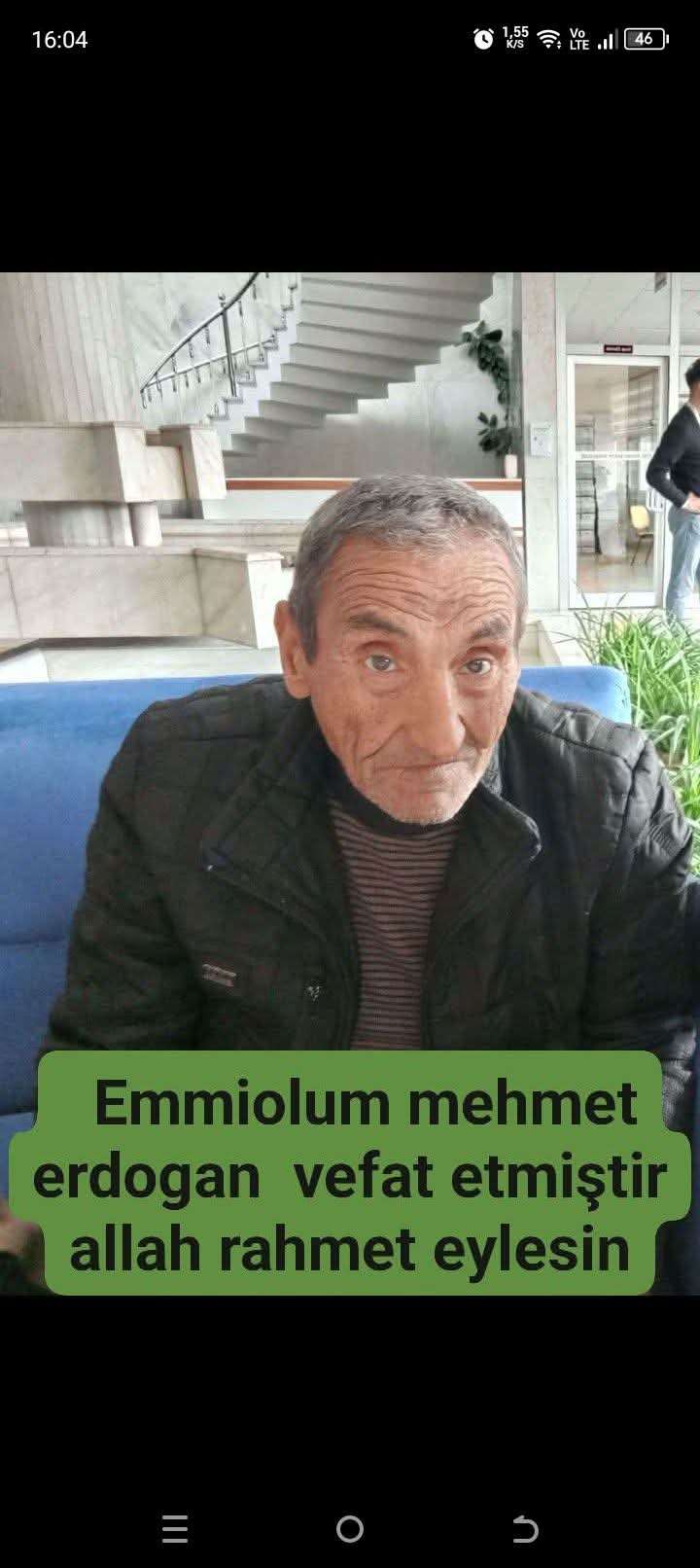 Vefat Mehmet Erdoğan